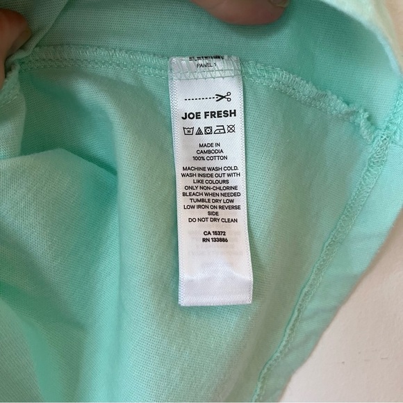 ๐ผ 5/$25 Joe Fresh Toddler Girl Mint Green T-Shirt Dress Size 5 Cotton Casual - Picture 3 of 7